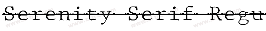 Serenity Serif Regul字体转换